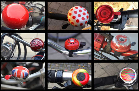Custom bicycles, tuned, in the city of munich, Germanyの写真素材