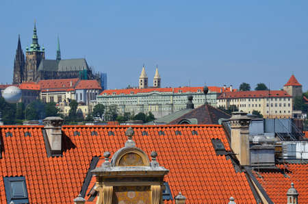 views of the historic center and medieval city of prague, czech republicの写真素材