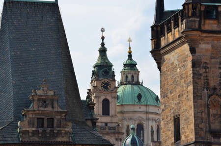 views of the historic center and medieval city of prague, czech republicの写真素材
