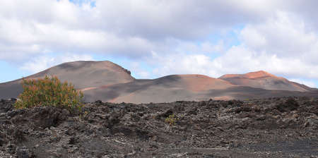 Volcanic landscapes of Lanzarote, one of the 7 islands of the Canary Islands, Spainの写真素材