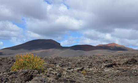 Volcanic landscapes of Lanzarote, one of the 7 islands of the Canary Islands, Spainの写真素材