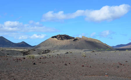 Volcanic landscapes of Lanzarote, one of the 7 islands of the Canary Islands, Spainの写真素材