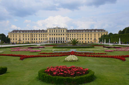 Facades of Schonbrunn Palace in Vienna, residence of the Austrian House Emperorsのeditorial素材