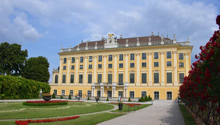 Facades of Schonbrunn Palace in Vienna, residence of the Austrian House Emperorsのeditorial素材