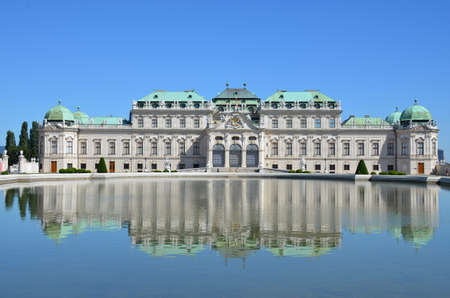 views of the Belvedere Palace in Vienna, residence of Prince Eugene of Savoy, Austriaのeditorial素材