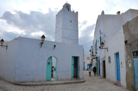 Details of the streets of the old medina of Kairouan in Tunisia, fourth holy city of Islamのeditorial素材