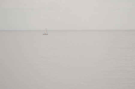 Sailing boat in the Atlantic Ocean. Tenerife. Canary Islands. Spain.