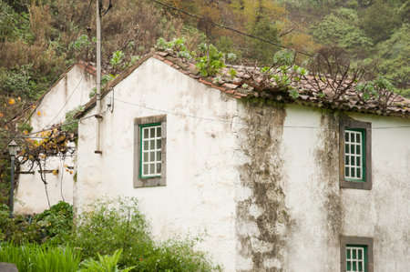 Teror, December 15, 2020: Old houses in the village of Valsendero. Gran Canaria. Canary Islands. Spain.のeditorial素材