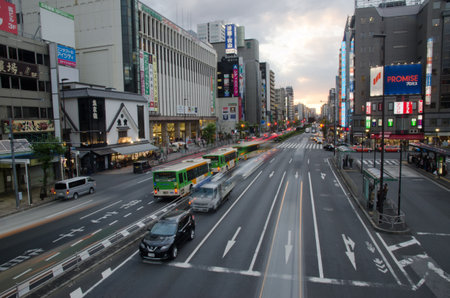 Tokyo, December 13, 2017: View of a part of the Sumida City. Honshu. Japan.のeditorial素材