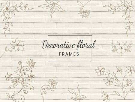 The lovely decorative floral designs where it will be a perfect and lovely design.のイラスト素材