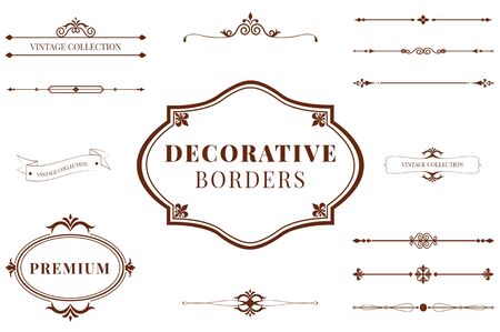 The beautiful and the most ethnic decorative bordersのイラスト素材