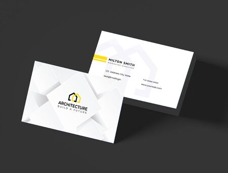 The effective architecture business cardsのイラスト素材