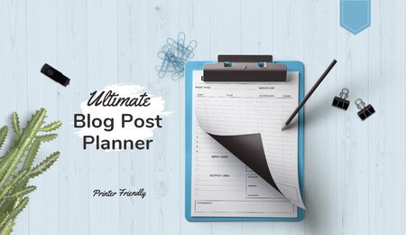 The exact and perfect planner for blog post where you can save and get all the details of the blog postのイラスト素材