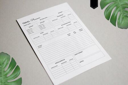 The perfect and exact planner for travel plan planningのイラスト素材