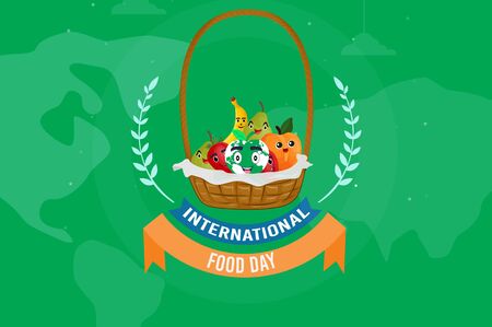 The beautiful and exact background and banner for world food dayのイラスト素材