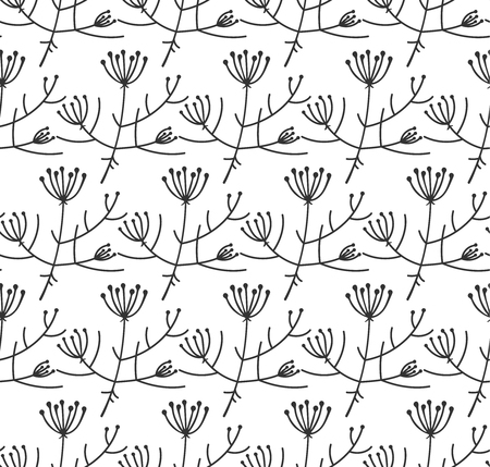 Vector seamless pattern. Floral stylized background. Vector illustration.のイラスト素材
