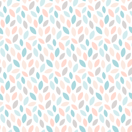 Abstract floral seamless pattern with leaves.  Scandinavian style geometric print in pastel colors. Vector wallpaper.のイラスト素材