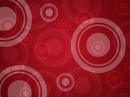 Red abstract background with circlesの写真素材