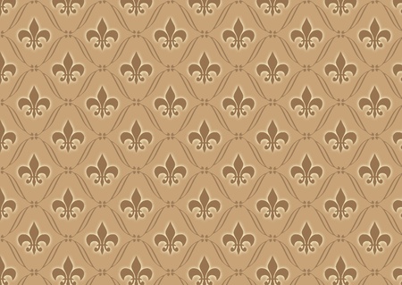 Brown damask wallpaper patternの写真素材