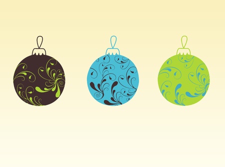 set of christmas ballsの写真素材