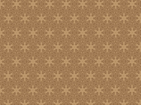Brown damask seamless wallpape pattern