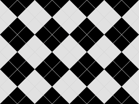 Seamless argyle pattern with black and white rhombuses