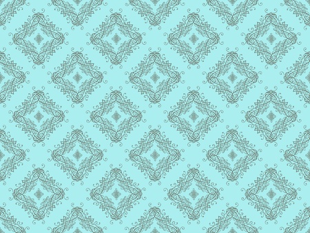 Blue damask seamless wallpaper pattern