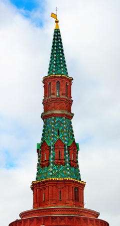  view of the wall of the tower of moscow kremlinの写真素材