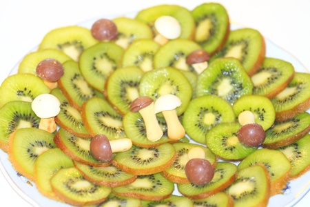 Kiwi fruit, healthy, tasty vegetable foods, vitaminsの写真素材