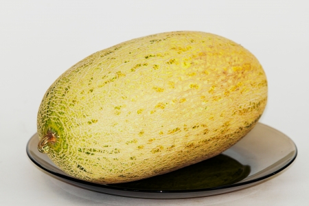 Beautiful, tasty melon on a light backgroundの写真素材