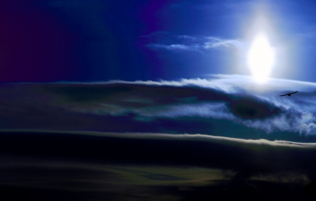 beautiful clouds in the skyの写真素材