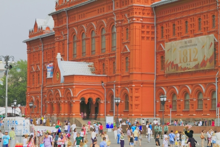 part of the building, the historical Museum in Moscowのeditorial素材