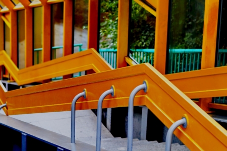 stairs, railings, ascent, descentの写真素材