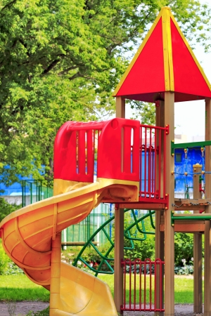 city children s Playground in the Parkの写真素材