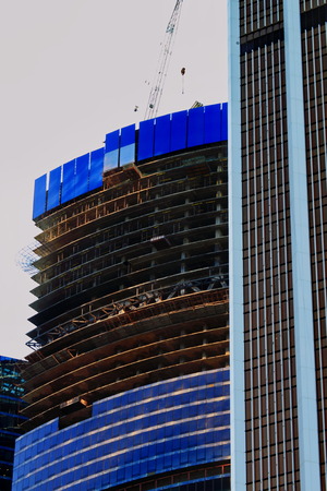 high-rise buildings, construction of Moscow-cityのeditorial素材