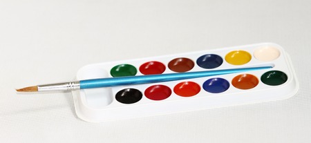 paint and brushの写真素材