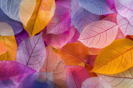 A background of colorful bright leavesの素材