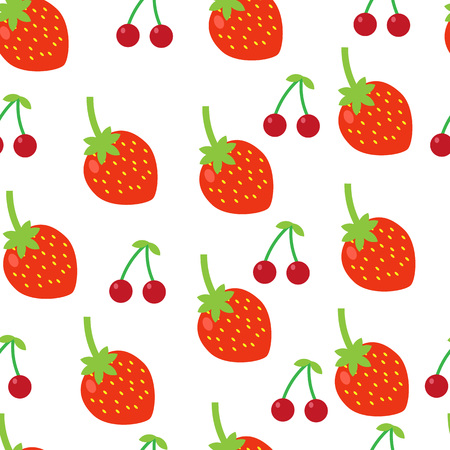 Colorful fruits berries image illustrationのイラスト素材