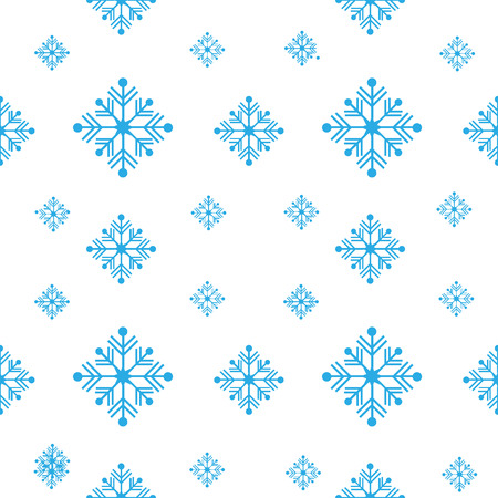 A Seamless vector pattern with detailed snowflakesのイラスト素材