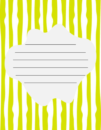 Vector illustration. Cover for a school notebook with a place for text. Stripsのイラスト素材