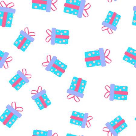 Cute party presents seamless pattern. vector illustrationのイラスト素材