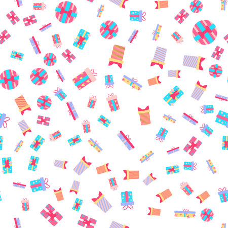 Cute party presents seamless pattern. vector illustrationのイラスト素材
