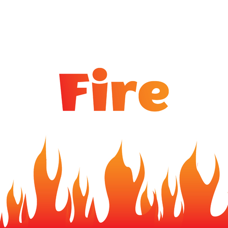 Vector illustration. Fire logo. Red, yellow fireのイラスト素材