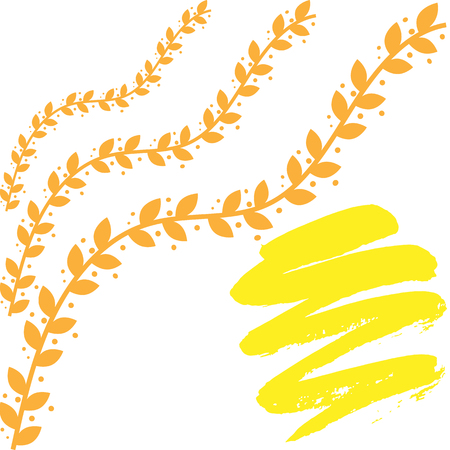 Vector illustration. The Wreath from abstract flowers plantsのイラスト素材