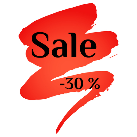 Vector illustration. Banner Sale on an abstract background and spotsのイラスト素材