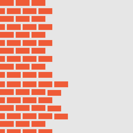 Wall with red brickwork. Free space for textのイラスト素材