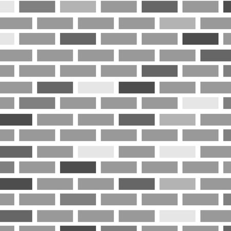 Brick wall of gray bricks of different colorsの写真素材