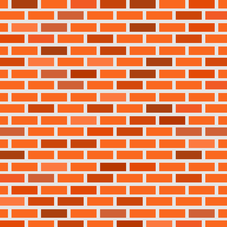 Brick wall of red brick of different shadesの写真素材