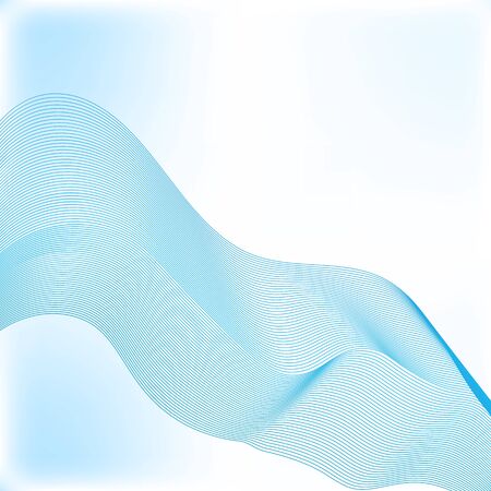Abstract Blue Wave. template with blend shapes. Vector illustrationのイラスト素材