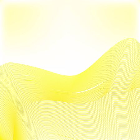 Abstract yellow Wave. template with blend shapes. Vector illustrationのイラスト素材